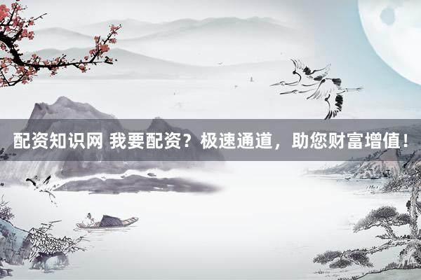 配资知识网 我要配资？极速通道，助您财富增值！