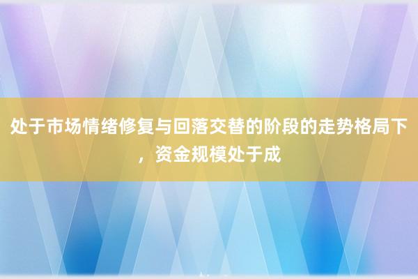 处于市场情绪修复与回落交替的阶段的走势格局下,资金规模处于成